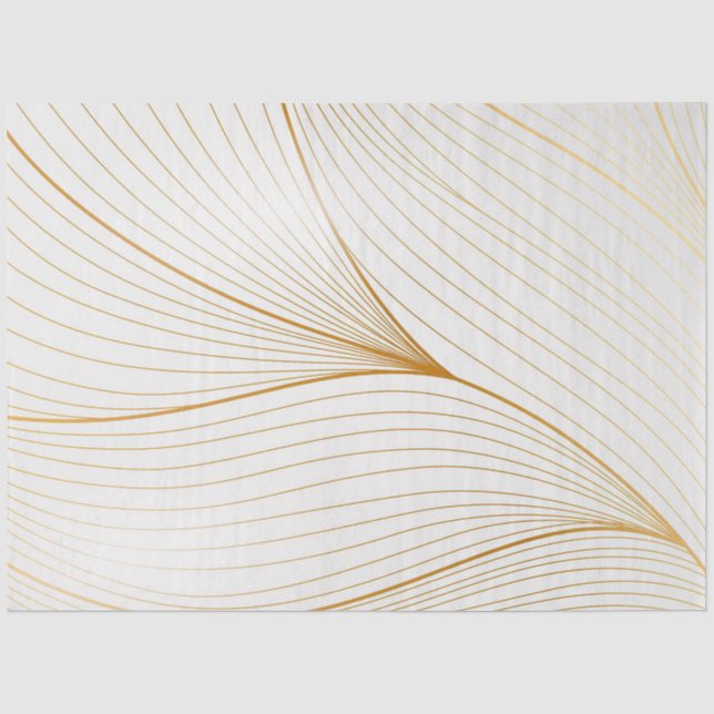 Elegante, moderne, weiße Blätter Seidenpapier (Vorderseite)