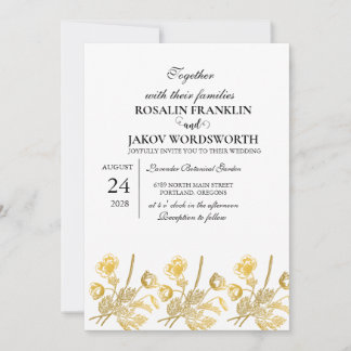 Elegante moderne weiße Hochzeitseinladung Einladung