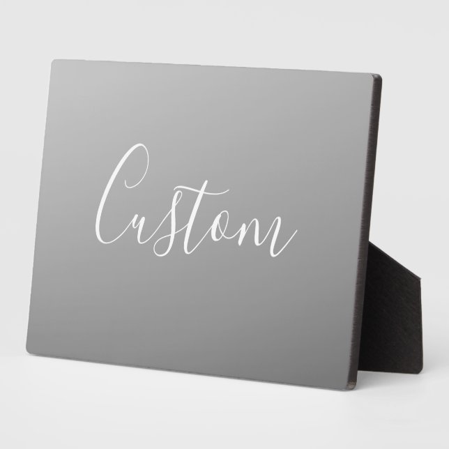 Elegante, moderne, weiße Schrift mit grauem Gradie Fotoplatte (Seite)