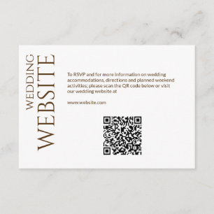 Elegante Moderne Wildblume White & Bronze Wedding Begleitkarte