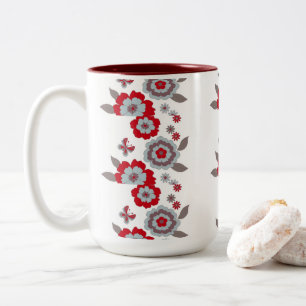 Elegante ModerneChic Blume Kaffeemaschine Tasse
