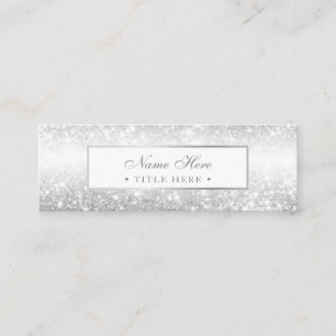 Elegante modische Luxe silberne MiniVisitenkarte Mini Visitenkarte