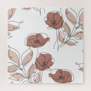 Elegante Mohnblumen-Blume Nahtloses Muster