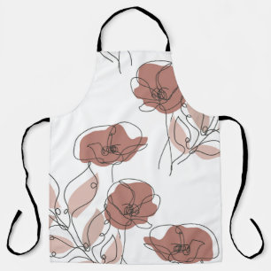 Elegante Mohnblumen-Blume Nahtloses Muster Schürze
