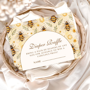 Elegante 'Mommy to Bee'-Windel-Raffel Begleitkarte