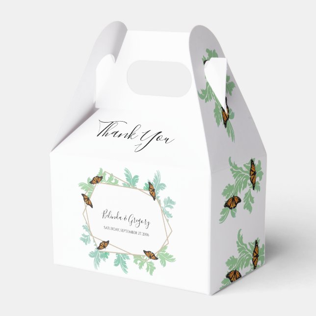 Elegante Monarch Butterfly Wedding Geschenkschachtel (Vorderseite)