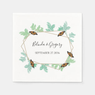 Elegante Monarch Butterfly Wedding Serviette
