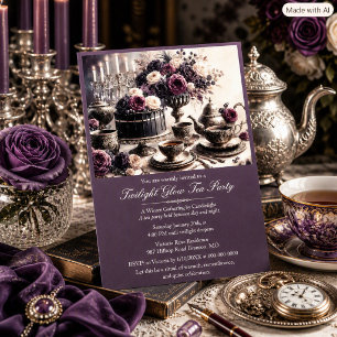 Elegante mondäne Twilight-Winter-Teeparty-Einladun Einladung