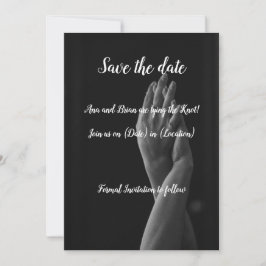 Elegante monochromatische Save the Date-Karte Einladung