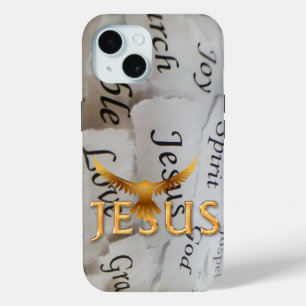 Elegante monochrome Bibel Goldene Taube Jesus Case-Mate iPhone Hülle
