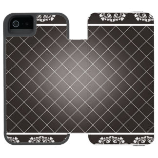 Elegante monochrome Damask iPhone-Brieftasche Incipio Watson™ iPhone 5 Geldbörsen Hülle