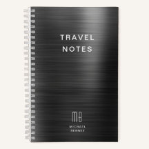 Elegante Monogram Black Travel