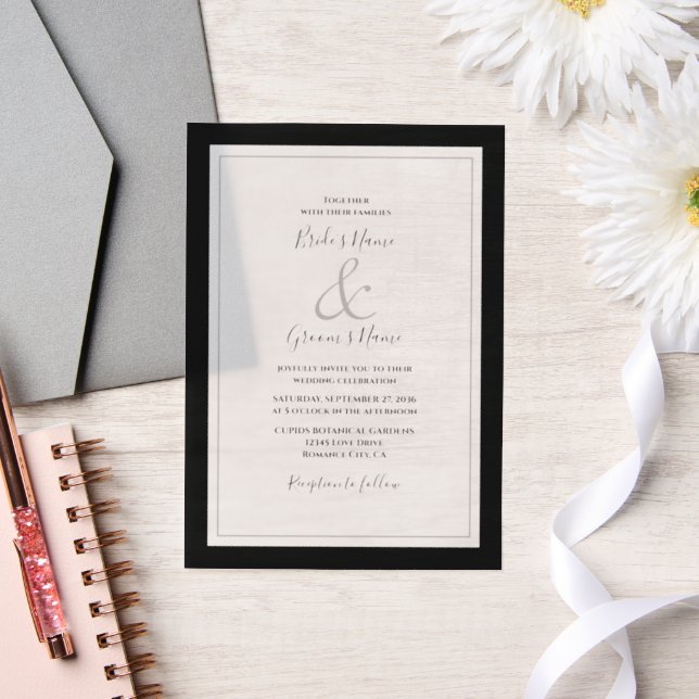 Elegante Monogram Black & White Wedding (Hochzeit)