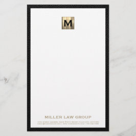 Elegante Monogram Business Stationery Briefpapier