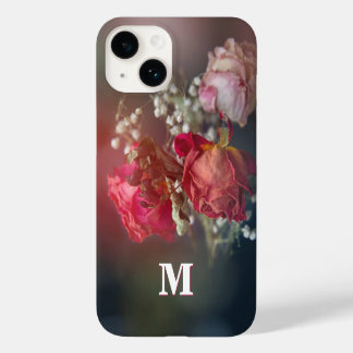 Elegante monogram Dried Blume Custom iPhone Case