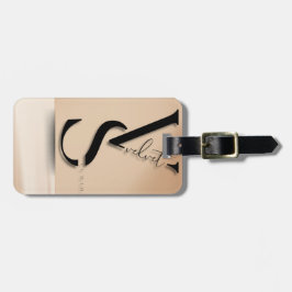 Elegante Monogram Gepäckmarke Gepäckanhänger