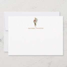 Elegante Monogram Gold Letter I Note Card Mitteilungskarte