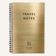 Elegante Monogram Gold Travel