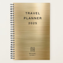 Elegante Monogram Imitate Gold Travel