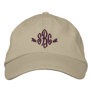 Elegante Monogram Initials bestickt Hat Bestickte Baseballkappe