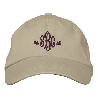 Elegante Monogram Initials bestickt Hat Bestickte Baseballkappe