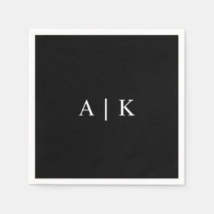 Elegante Monogram-Initials Napkin individuell anpa Serviette