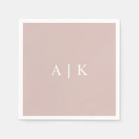 Elegante Monogram-Initials Napkin individuell anpa