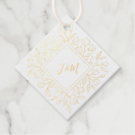 Elegante Monogram Minimalistisch Classic Floral We Geschenkanhänger