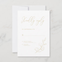 Elegante Monogram Minimalistisch Classic Floral We RSVP Karte