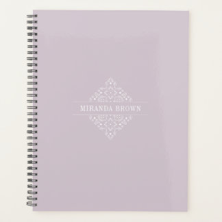 Elegante Monogram Minimalistisch Dusty Rose Class Planer
