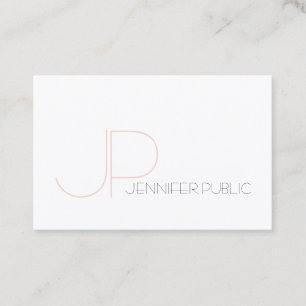 Elegante Monogram Minimalistisch Schlicht Modern S Visitenkarte