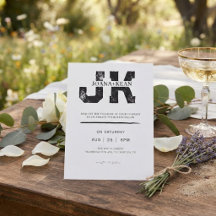 Elegante Monogram Moderne Hochzeit