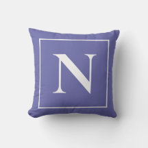 Elegante Monogram Periwinkle Blue Minimalistisch