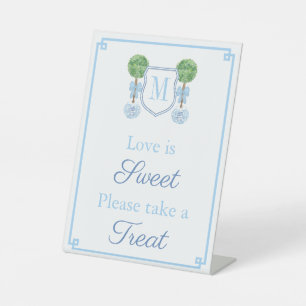 Elegante Monogram Polterabend Gevor Table Sockelschild
