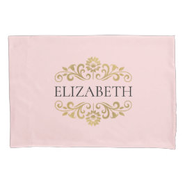 Elegante Monogram Rosa Bedroom Kissen Case Kissenbezug