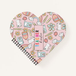 Elegante Monogram Script Office School 3 Ring Bind Notizbuch