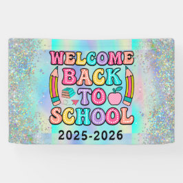 Elegante Monogram Script Office School Banner