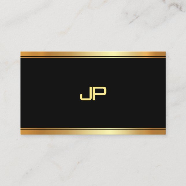 Elegante Monogram Vorlage Moderne Berufliche Visitenkarte (Vorderseite)