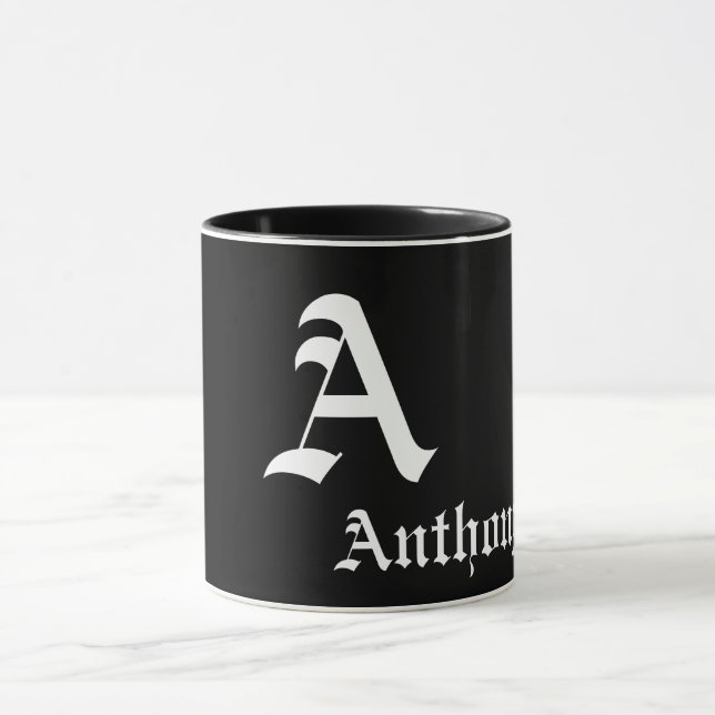 Elegante Monogramm-A-Vorlage Tasse (Zentrum)