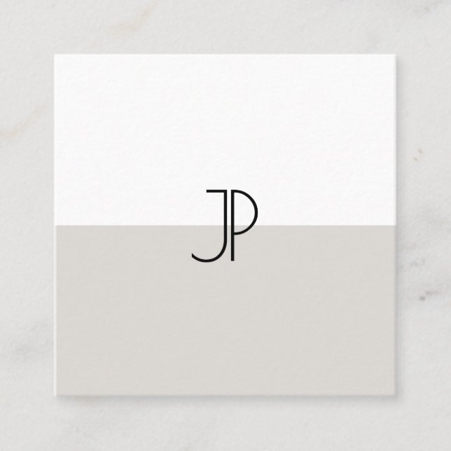 Elegante Monogramm-Anfangsfarben des Trends Berufl Quadratische Visitenkarte (Vorderseite)