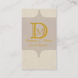 Elegante Monogramm-Antiken-Retro Vintages Gold Visitenkarte