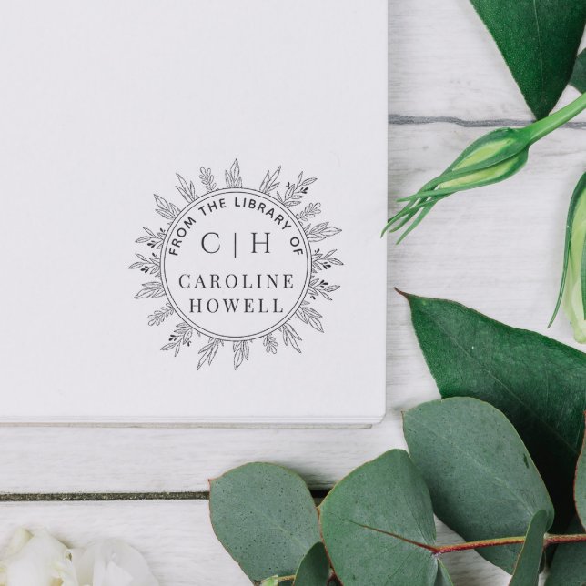 Elegante Monogramm-Blume aus der Bibliothek von Gummistempel (Von Creator hochgeladen)