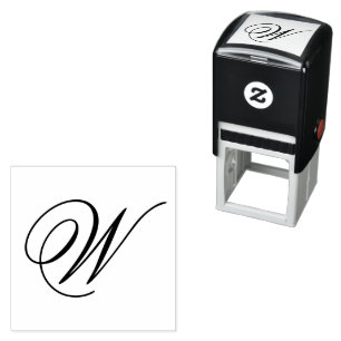 Elegante Monogramm-Briefmarke Permastempel