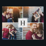 Elegante Monogramm-FotoCollage Puzzle<br><div class="desc">Personalisieren Sie es mit Ihrem Hochzeitsdatum, Familiennamen oder jedem beliebigen Text Ihrer Wahl für ein schönes und einzigartiges Geschenk und Sake.</div>
