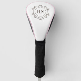 Elegante Monogramm-Golfkopfabdeckung Golf Headcover