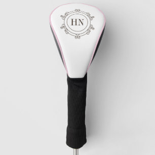 Elegante Monogramm-Golfkopfabdeckung Golf Headcover