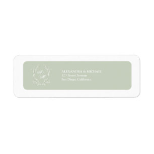 Elegante Monogramm-Hochzeit in Sage-Grün und Weiß