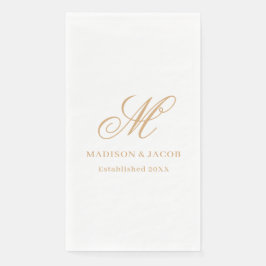 Elegante Monogramm-Hochzeit Serviette