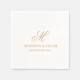 Elegante Monogramm-Hochzeit Serviette