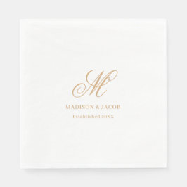Elegante Monogramm-Hochzeit Serviette